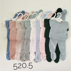 520.5-Conjunto Punto con Polaina y Gorro Baby Fashion