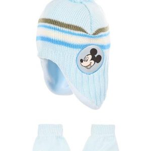 HY45031-Gorro + Guantes “Mickey” Celeste Sun City