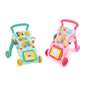 Andador Pizarra Musical Rosa y Verde