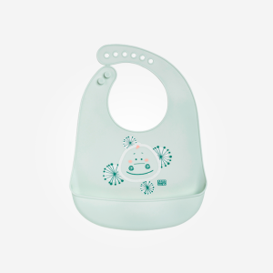 Babero Silicona “Jungle Party” menta Saro