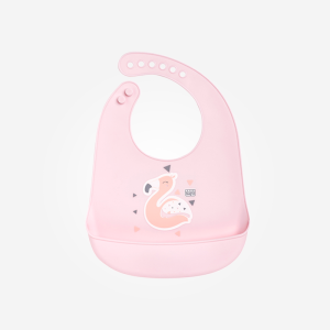 Babero Silicona “Jungle Party” rosa Saro