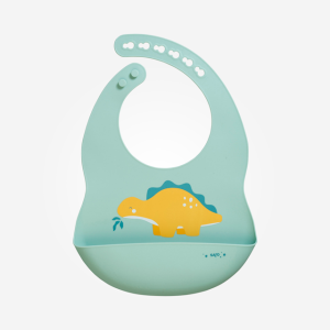 16624-Babero Silicona “Party” Verde Caza Saro