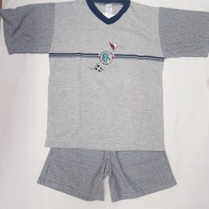 PIJAMA CORTO GRIS BASKET
