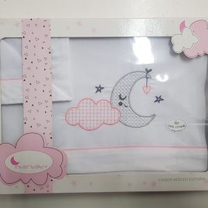 Tríptico Coche “Nube Luna” rosa Interbaby
