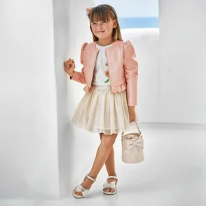 Falda tul fantasía niña - Almendra.