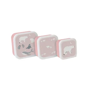 Set de 3 contenedores porta  comida-Rosa /Preventa