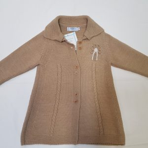 Abrigo Punto marrón niña Pecesa