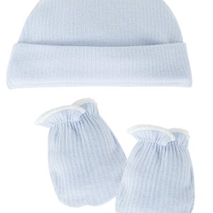 Pack Gorro y Manoplas “Copos” azul Calamaro
