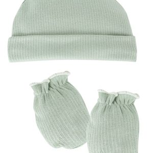 Pack Gorro y Manoplas “Copos” mint Calamaro