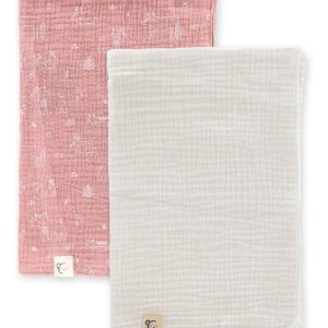 Pack 2 Muselinas “Cone” Rosa Viejo/Natural 60X60 Calamaro