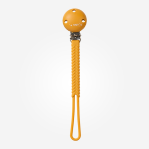 14421-Portachupete Silicona “Trenza” Mostaza Saro