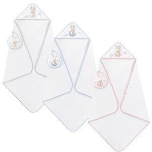 1219-Capa de Baño+Babero “Osito Luna” Liliposas