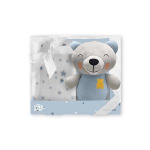 PE016-01-Peluche + Manta Osito Azul Interbaby