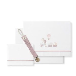 03308-Tríptico Cuna “Jirafa Bicicleta”+Broche Bco/Maquillaje