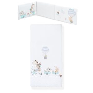 92754-Funda Nordica + Chichonera “Jirafa Bicicleta” Menta Interbaby