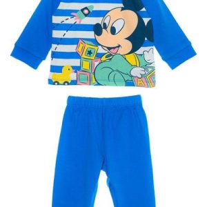 XH0333.B-Pijama Largo Interlock “Mickey” Marino