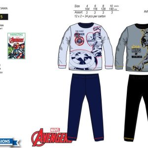 HU2106-Pijama Largo Velour “Avengers”