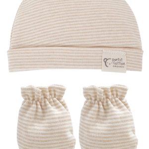 72043-Pack Gorro y Manoplas “Purest” Raya Fina Calamaro