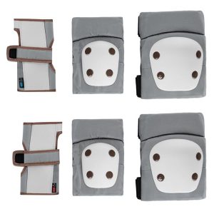 31006080002-Protectores para rodillas y codos Gris Kikkaboo