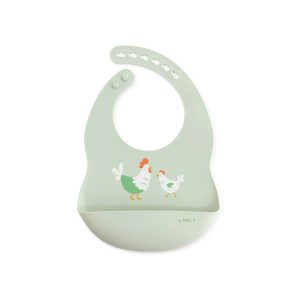 16620-Babero Silicona “Party” Funny Farm Saro