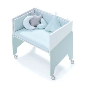 Minicuna de colecho (de regalo colchón) 50x80 cm (5en1) Mint · C10-M7755