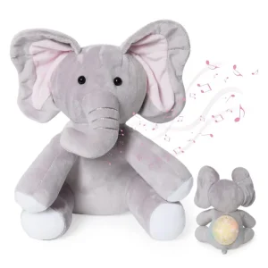 Elefente musical con proyector de cielo estrellado