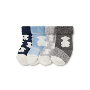 295826329-Pack 4 Calcetines Azul/Gris Tous Baby