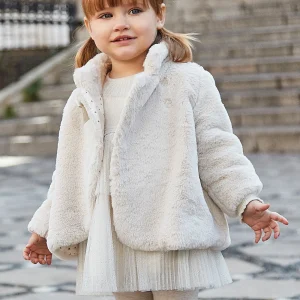 Abrigo pelo bebé crema - Colección Europea.