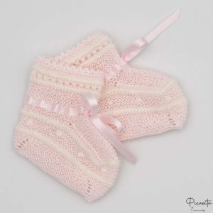 Botitas Recien Nacido Rosa Modelo 14