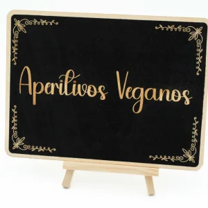 Cartel Pizarra de Madera con Caballete
