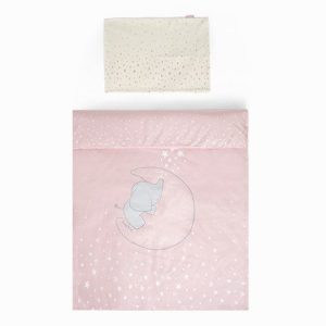 Edredón+Protector Cuna “Weekend Constellation” rosa 60X120 Tuc Tuc