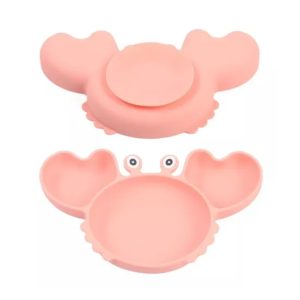 Plato de silicon con forma de cangrejo