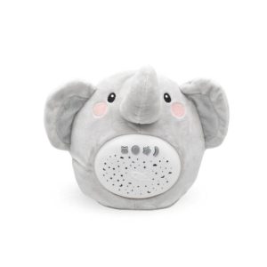 Elefante Gris musical con proyector de cielo estrellado