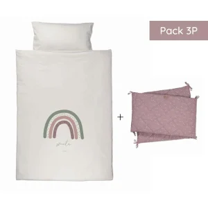 Kit Cuna Funda de plumón + Relleno + Protector de cuna Rainbow - cuna 60x120 a 70x140 - Bonjourbébé new