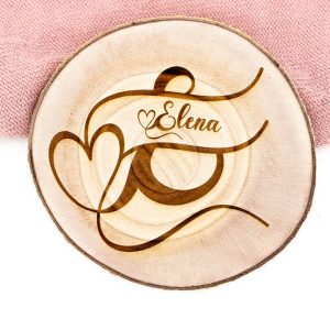 Placa de Madera Natural Grabada