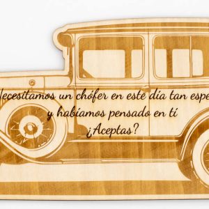 ¿Quieres ser mi chofer de boda?