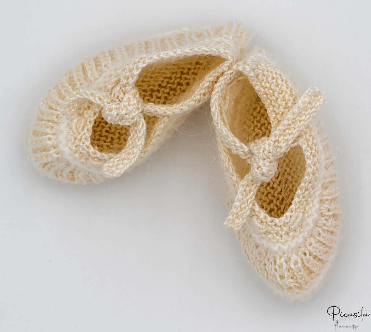 Zapatitos Recien Nacido Beige Modelo 19 - Imagen 2
